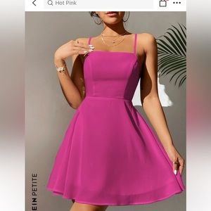 SHEIN PETITE Criss-cross Tie Backless Cami Dress